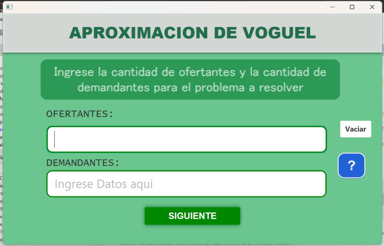 Aproximaxión de Vogel
